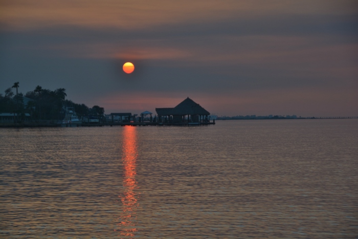 sunset in Galveston